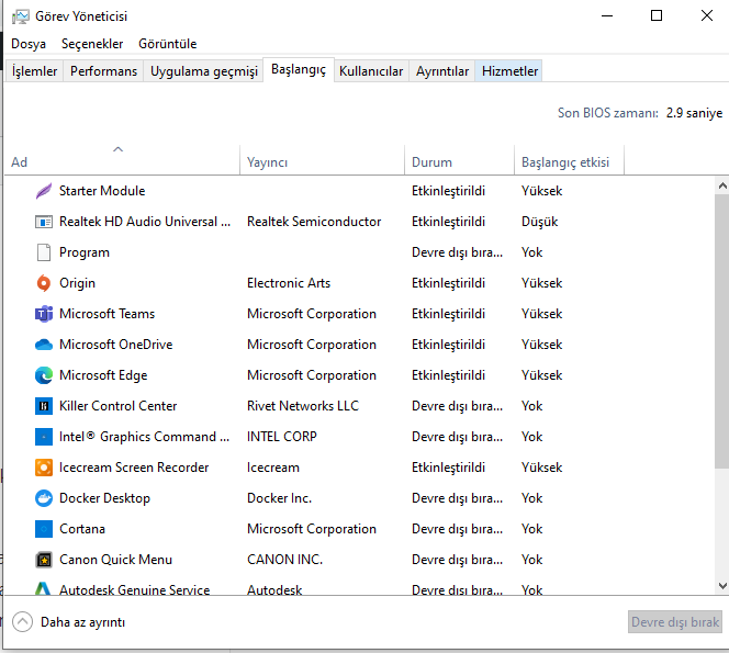 Windows 10 Bilgisayar Açılış Hızlandırma Yöntemleri | KOZBOX